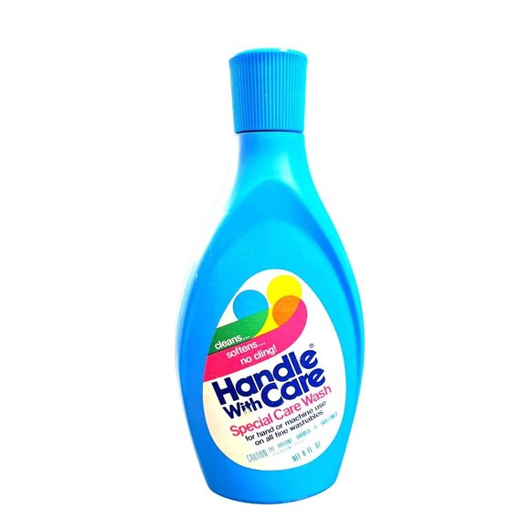 Vtg Handle With Care Special Care Wash Laundry 8 OZ. Hand Wash or Machine Wash - Picture 1 of 3